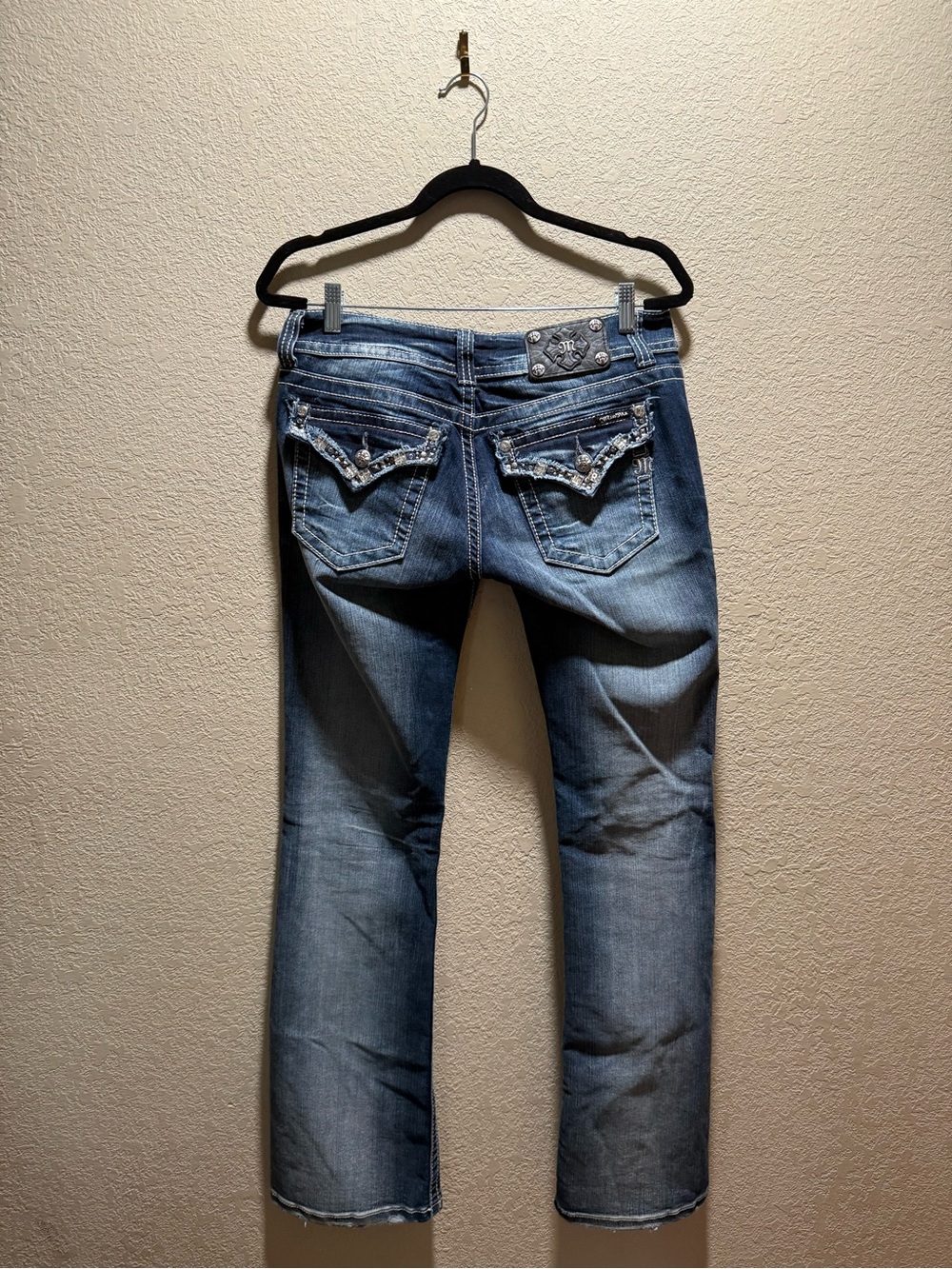 Miss Me Embellished Back-Pocket Blue Women's Jeans